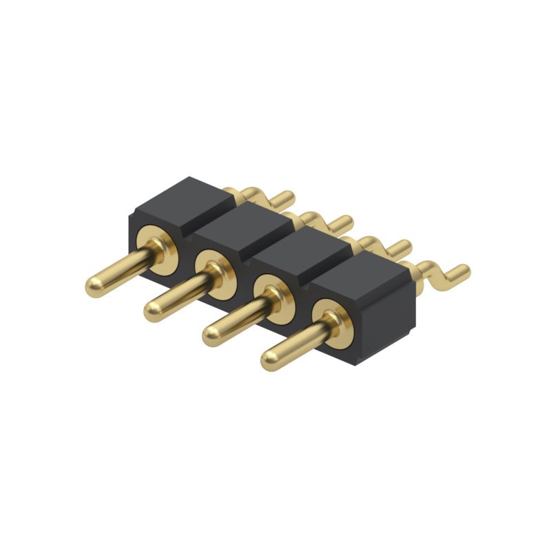 1 pcs : 830-10-004-40-028000 - CONN HEADER SMD R/A 4POS 2.54MM