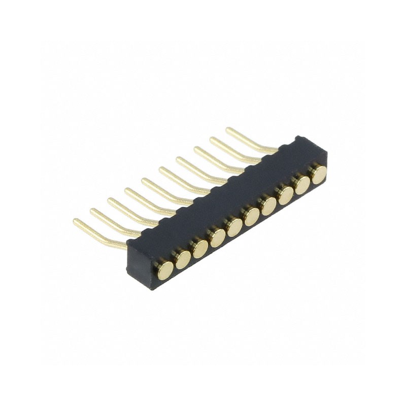1 pcs : 856-10-010-40-001000 - CONN SPRING TARGET 10POS R/A SMD