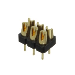 1 pcs : 480-10-206-00-002000 - CONN HDR STRIP SOLDER 6POS GOLD