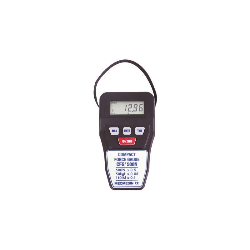 1 pcs - Mecmesin 860-023 Force Gauge 500Hz RS232, Range: 500N, Resolution: 0.5 N, With RS Calibration