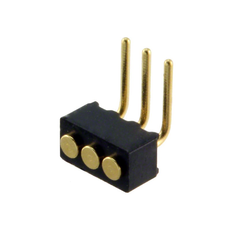 1 pcs : 856-10-003-20-001000 - CONN SPRING TARGET 3POS R/A PCB