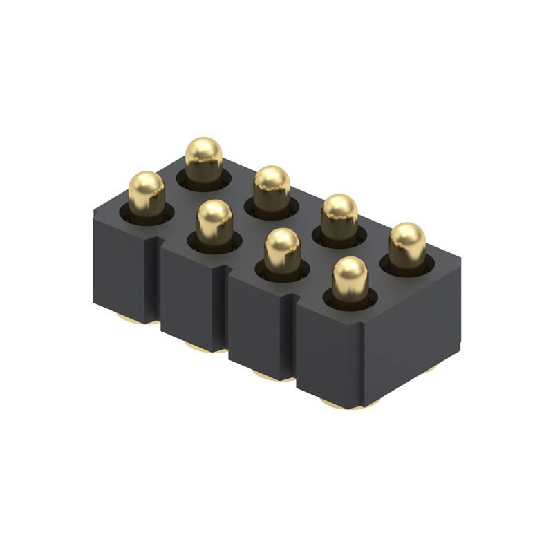 1 pcs : 813-22-008-30-001101 - CONN SPRING PISTON 8POS SMD