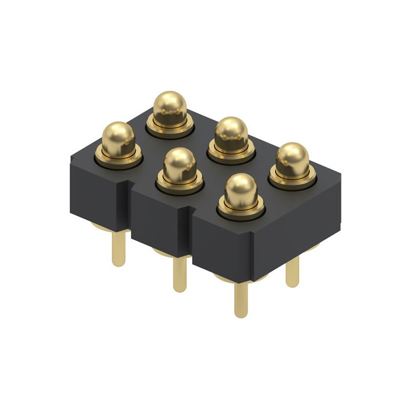 1 pcs : 823-22-006-10-000101 - CONN SPRING PISTON 6POS PCB