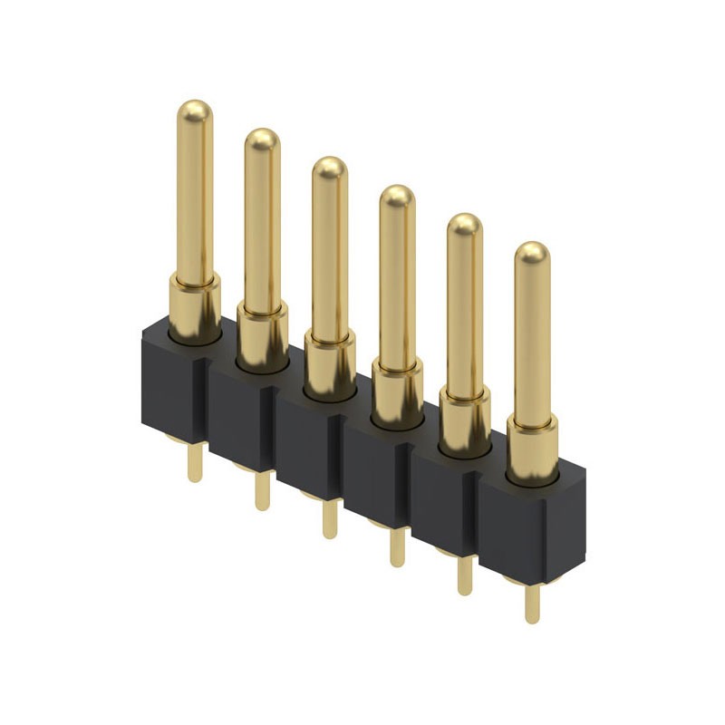 1 pcs : 816-22-006-10-009101 - CONN SPRING PISTON 6POS PCB