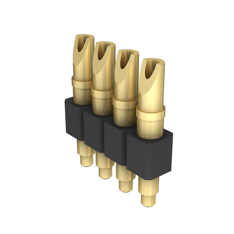 1 pcs : 824-22-004-00-001000 - CONN SPRING PISTON 4POS SLD PCB