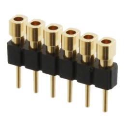 1 pcs : 800-10-006-40-002000 - CONN HEADER SMD 6POS 2.54MM