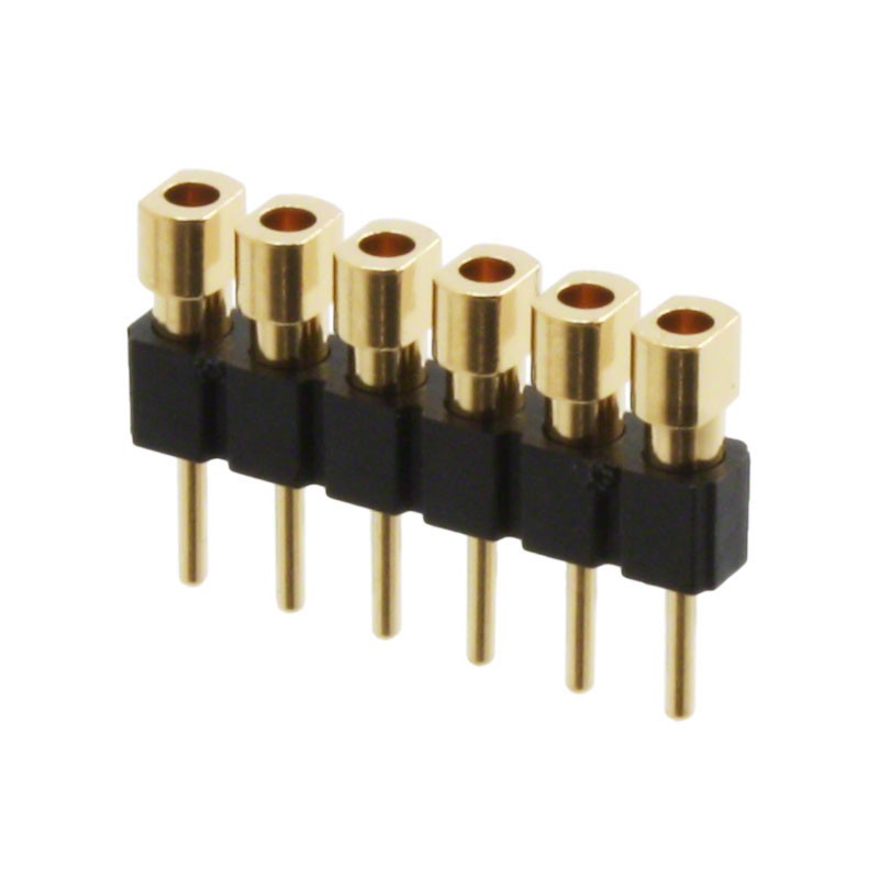 1 pcs : 800-10-006-40-002000 - CONN HEADER SMD 6POS 2.54MM