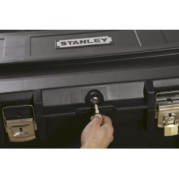 1 pcs - Stanley 2 drawer Plastic Wheeled Contractor Chest, 946mm x 578mm x 578mm