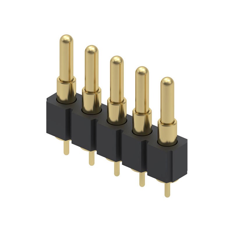 1 pcs : 816-22-005-10-005101 - CONN SPRING PISTON 5POS PCB