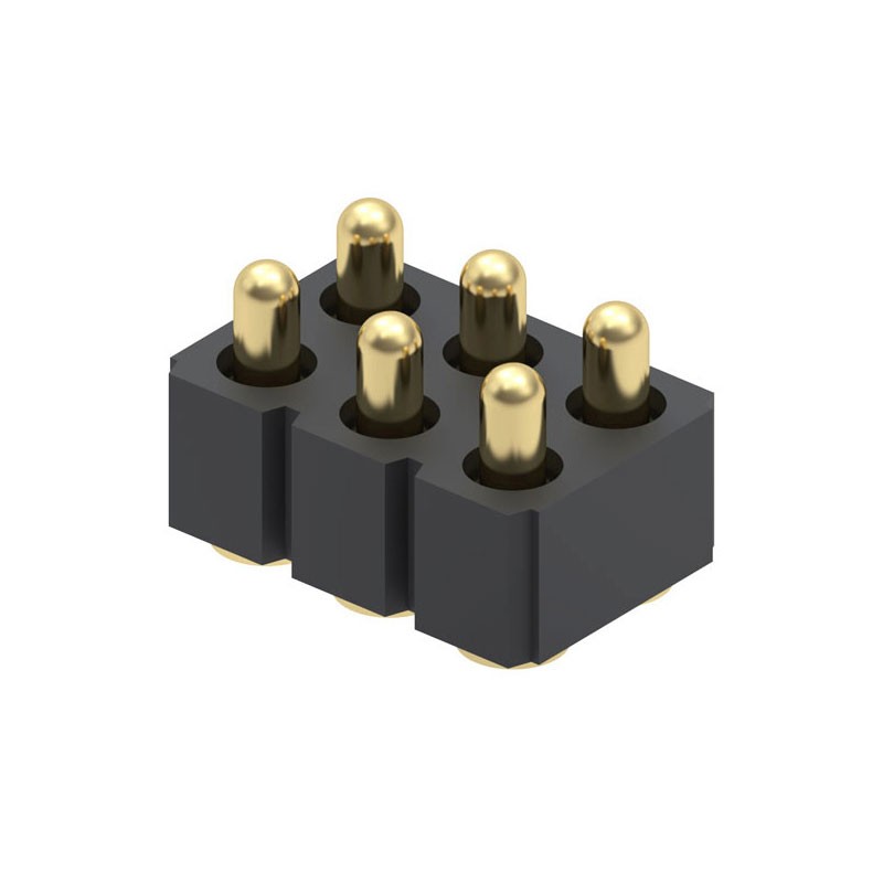 1 pcs : 813-22-006-30-002101 - CONN SPRING PISTON 6POS SMD