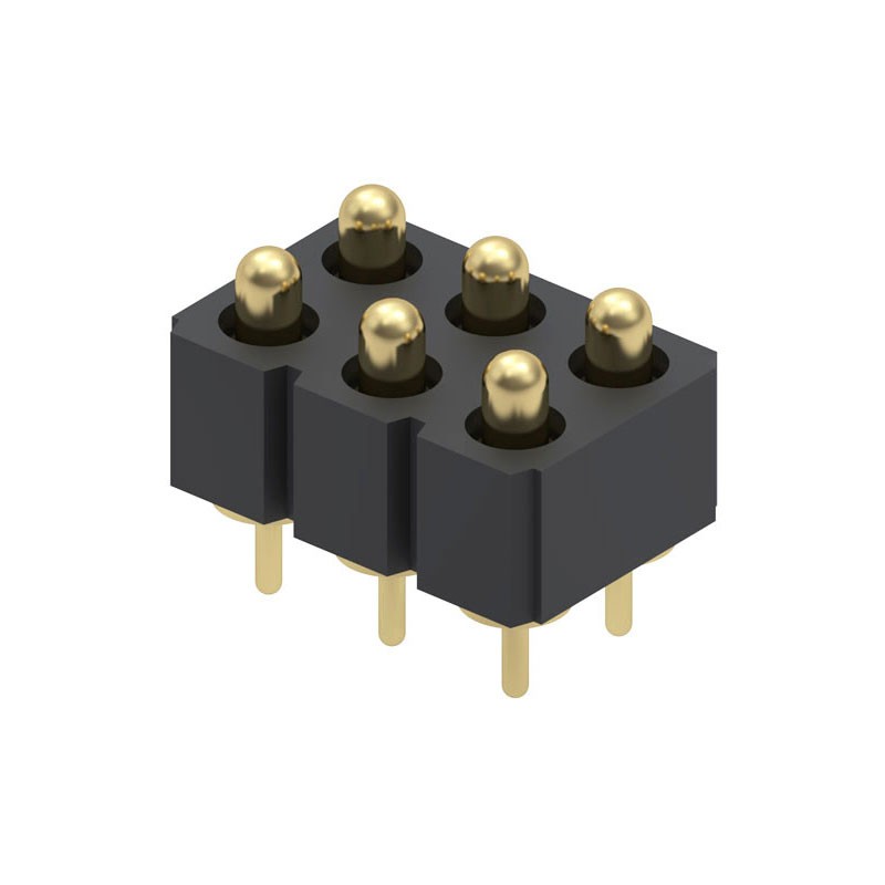 1 pcs : 823-22-006-10-001101 - CONN SPRING PISTON 6POS PCB