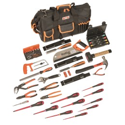 1 pcs - Bahco 56 Piece Electro-Mechanical Tool Kit with Case