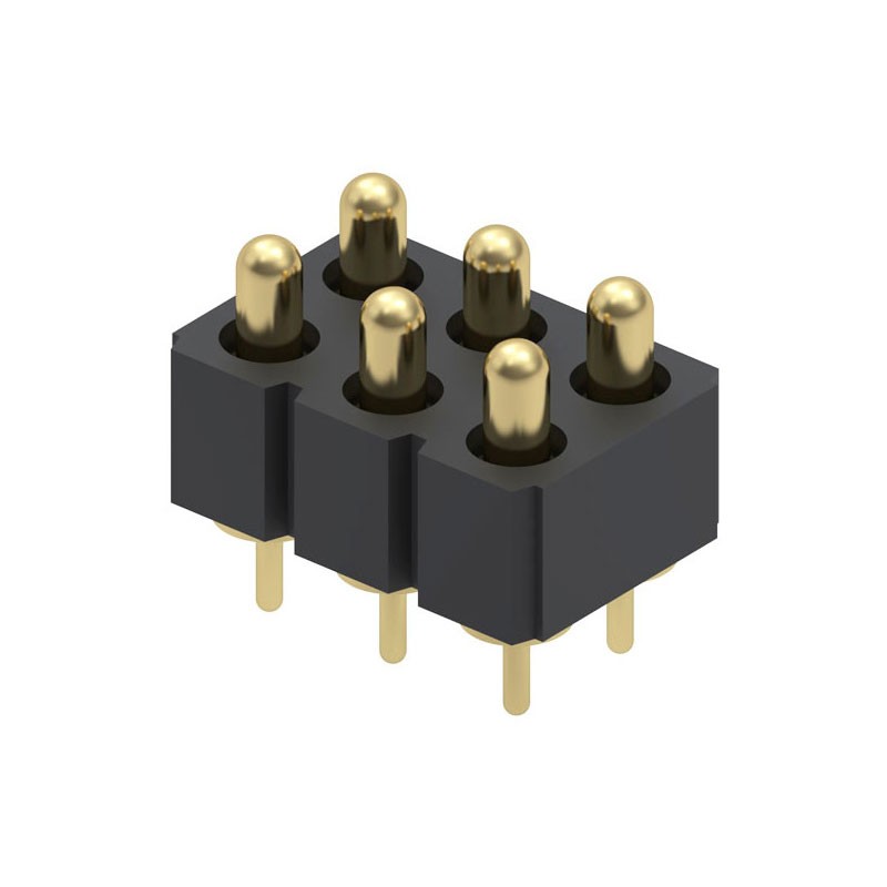 1 pcs : 823-22-006-10-002101 - CONN SPRING PISTON 6POS PCB