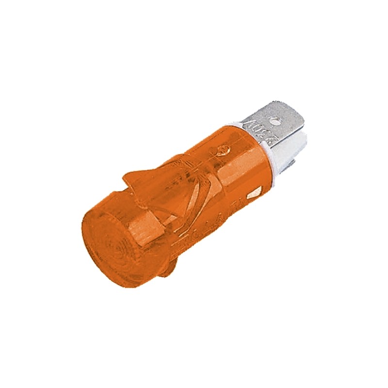 1 pcs - Arcolectric (Bulgin) Ltd Orange Neon Panel Mount Indicator, 110V ac, 12.7mm Mounting Hole Size