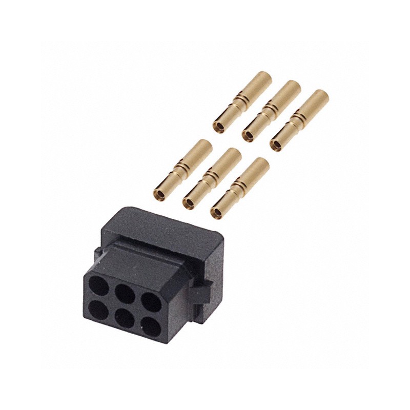 1 pcs : M80-8880605 - CONN RCPT 6P CRIMP 24-28AWG GOLD