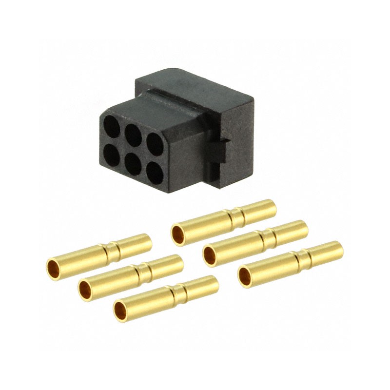 1 pcs : M80-8440645 - CONN RCPT 6P CRIMP 24-28AWG GOLD