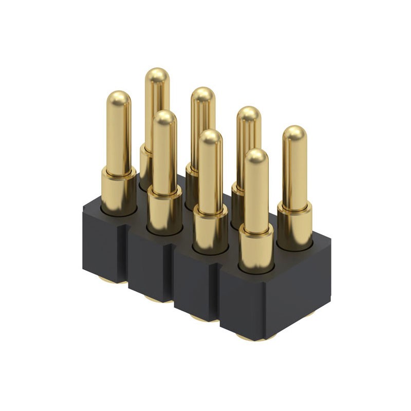 1 pcs : 814-22-008-30-005101 - CONN SPRING PISTON 8POS SMD