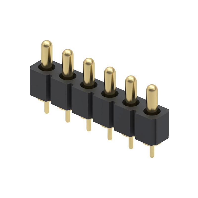1 pcs : 821-22-006-10-004101 - CONN SPRING PISTON 6POS PCB