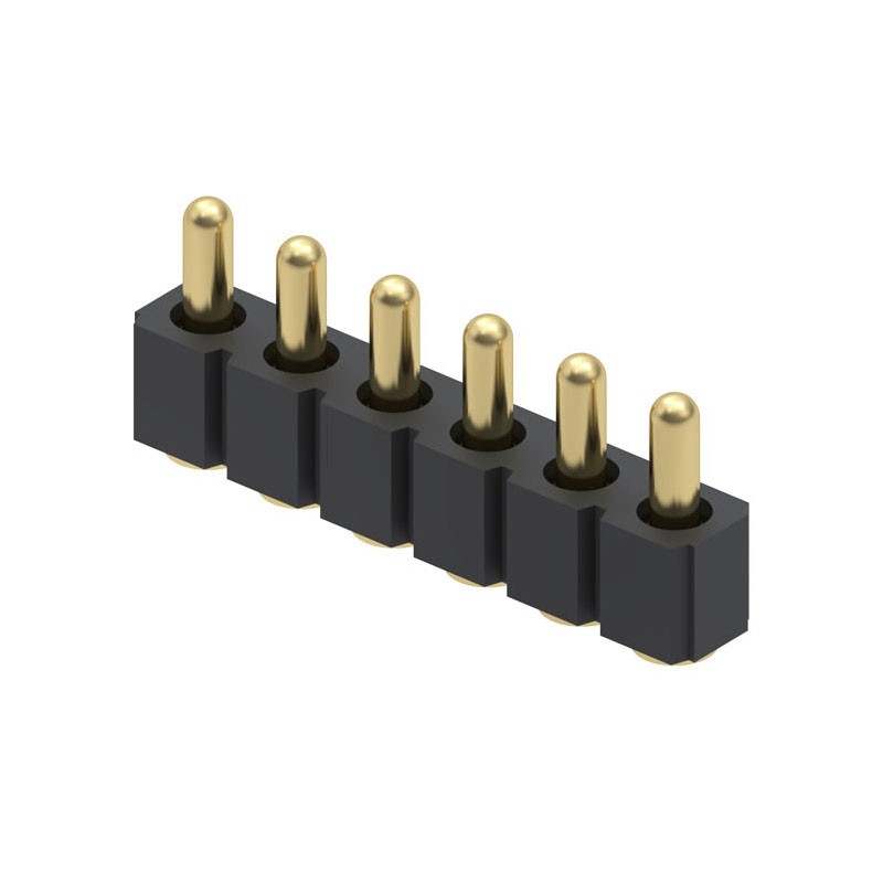 1 pcs : 811-22-006-30-004101 - CONN SPRING PISTON 6POS SMD