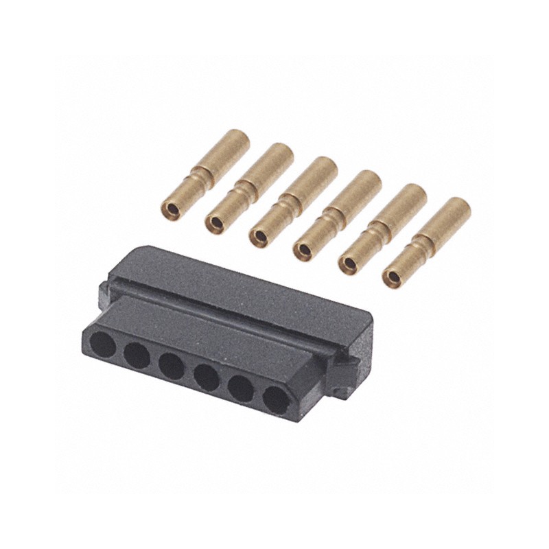 1 pcs : M80-8980605 - CONN RCPT 6P CRIMP 24-28AWG GOLD