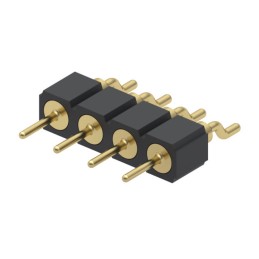 1 pcs : 330-10-104-40-027000 - CONN HEADER SMD R/A 4POS 2.54MM