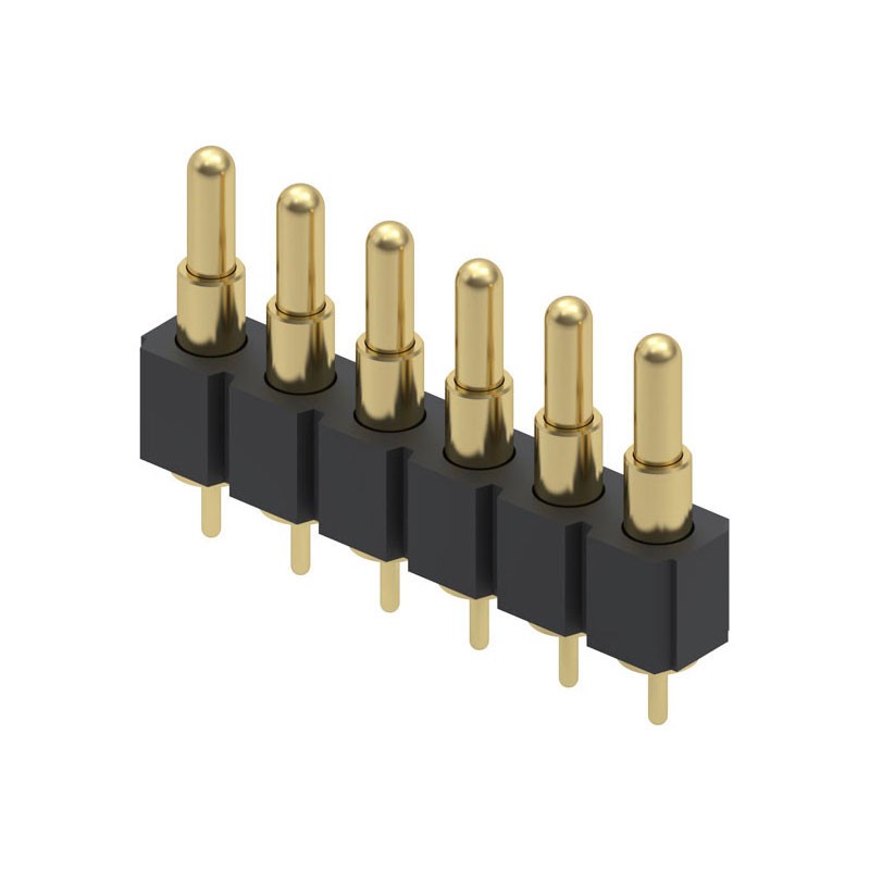 1 pcs : 816-22-006-10-003101 - CONN SPRING PISTON 6POS PCB