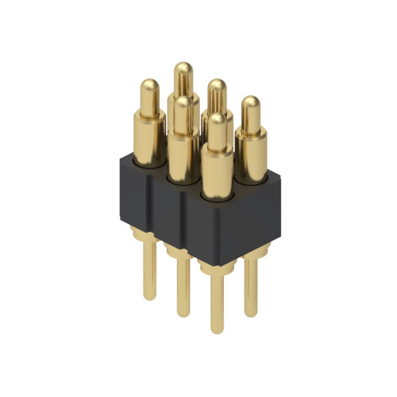 1 pcs : 838-22-006-10-001101 - CONN SPRING PISTON 6POS PCB