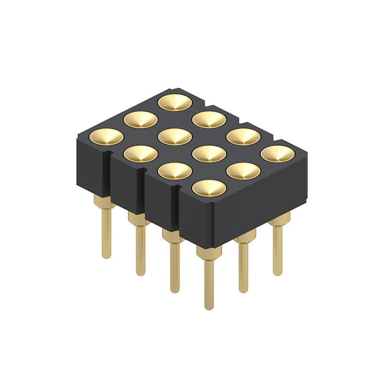 1 pcs : 805-10-012-00-006000 - CONN SPRING TARGET 12POS PCB