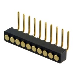 1 pcs : 856-10-010-20-001000 - CONN SPRING TARGET 10POS R/A PCB