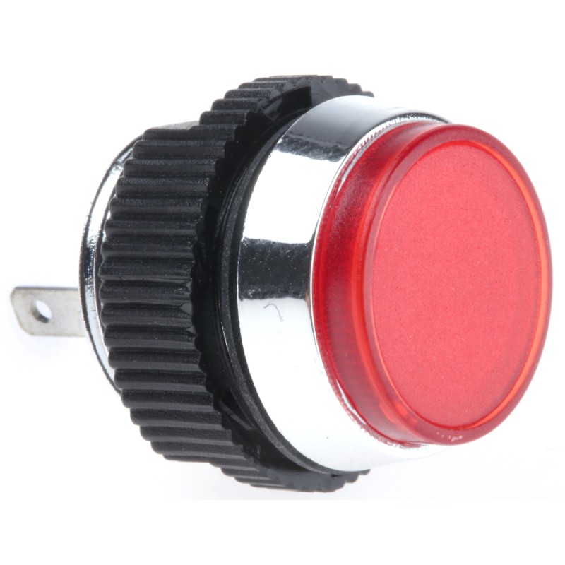 1 pcs - Signal Construct Red Panel Mount Indicator, 12 - 14V, 16mm Mounting Hole Size, IP67