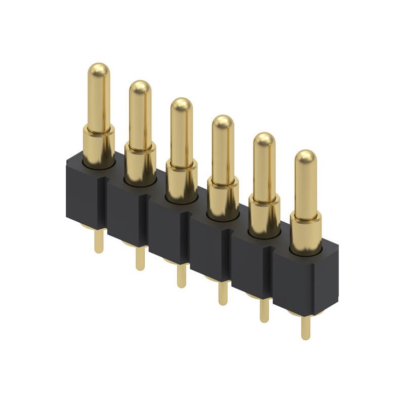 1 pcs : 816-22-006-10-004101 - CONN SPRING PISTON 6POS PCB