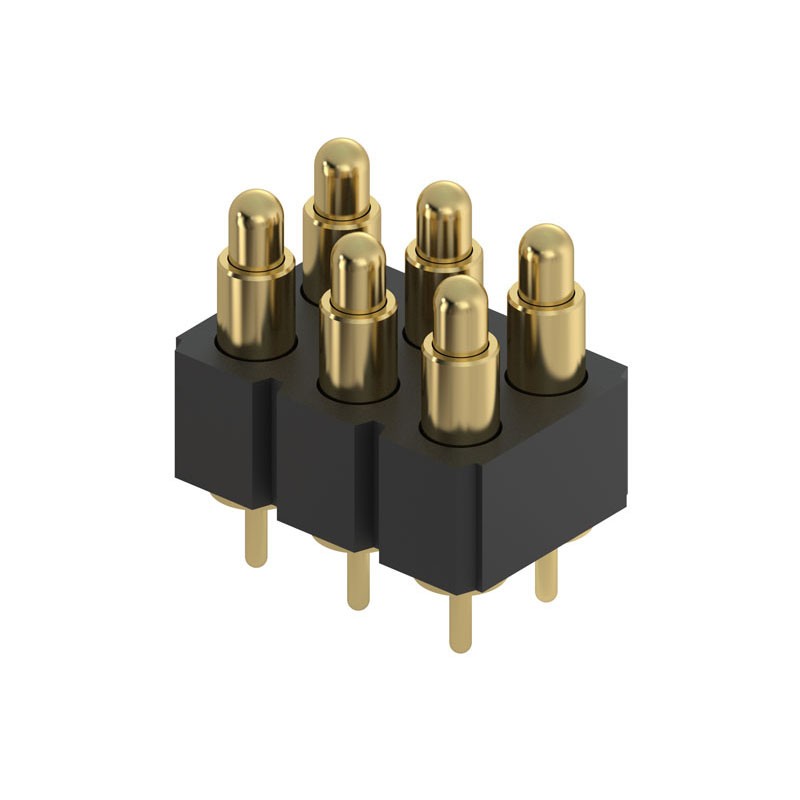 1 pcs : 818-22-006-10-000101 - CONN SPRING PISTON 6POS PCB