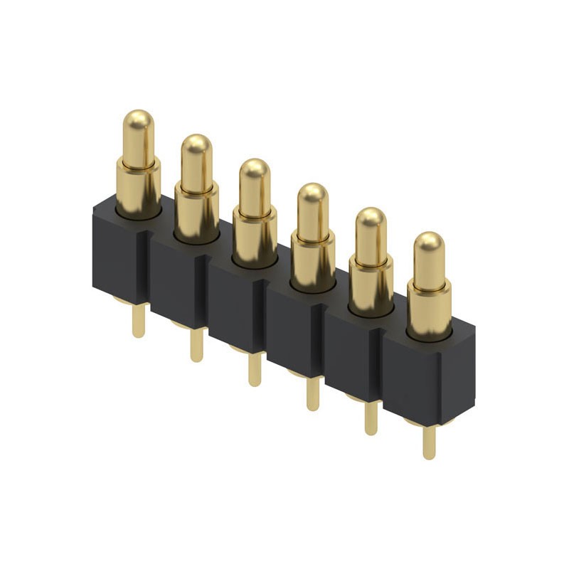 1 pcs : 816-22-006-10-001101 - CONN SPRING PISTON 6POS PCB
