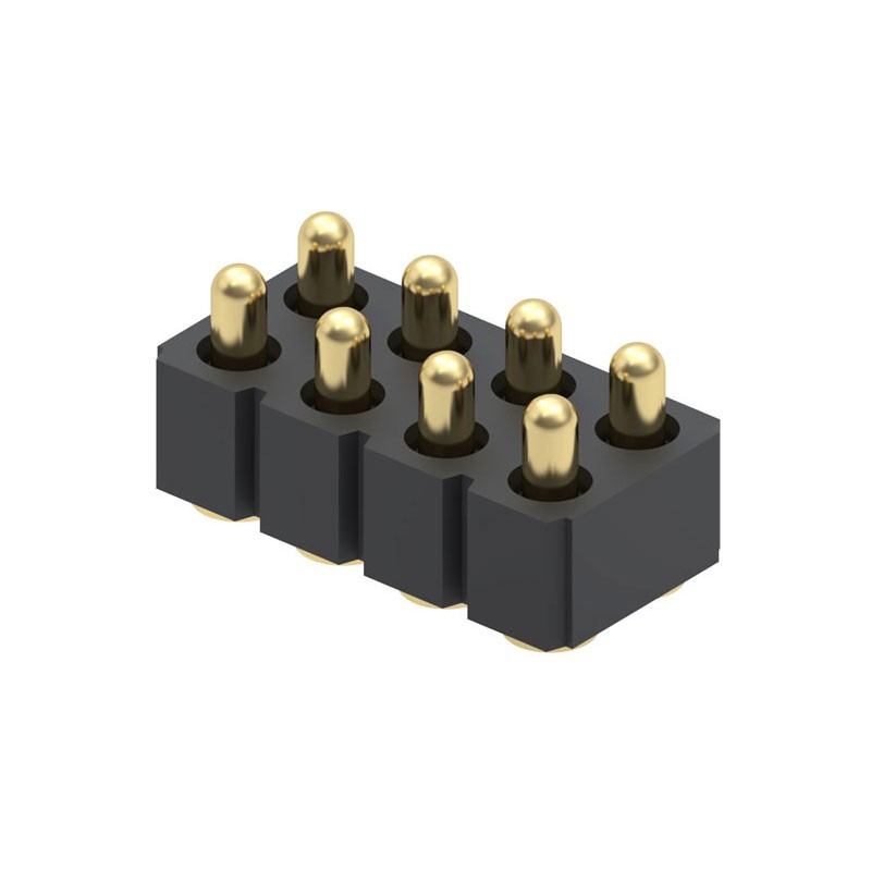 1 pcs : 813-22-008-30-002101 - CONN SPRING PISTON 8POS SMD