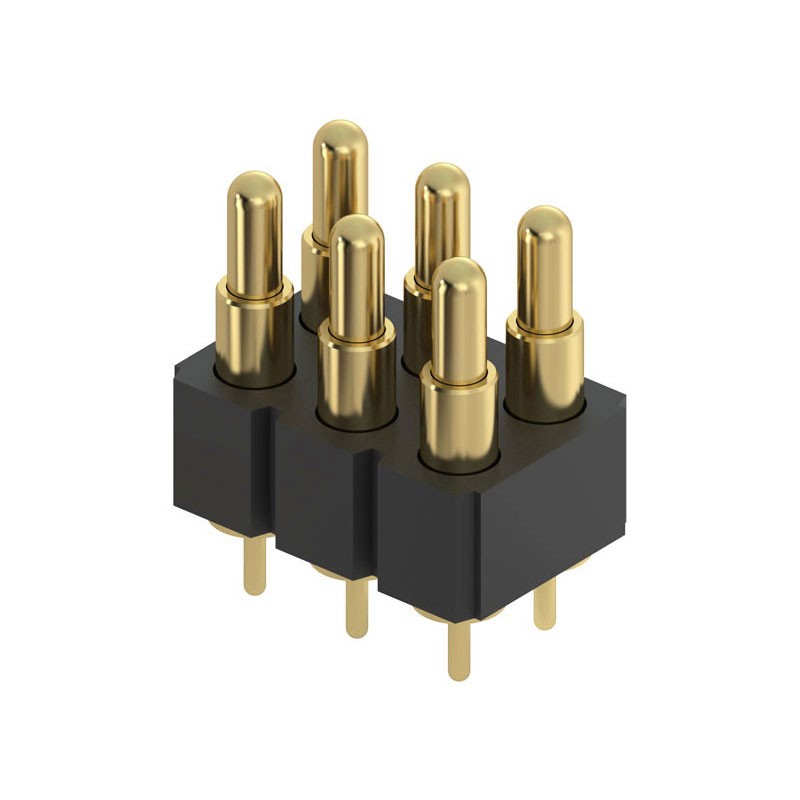 1 pcs : 818-22-006-10-002101 - CONN SPRING PISTON 6POS PCB