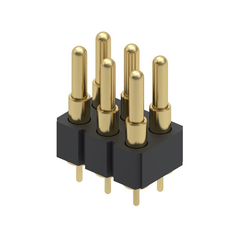 1 pcs : 818-22-006-10-005101 - CONN SPRING PISTON 6POS PCB