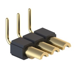 1 pcs : 380-10-103-10-003000 - CONN HDR STRIP SOLDER 3POS GOLD