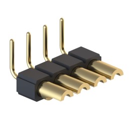 1 pcs : 380-10-104-10-003000 - CONN HDR STRIP SOLDER 4POS GOLD