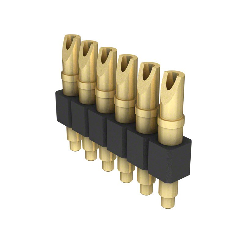 1 pcs : 824-22-006-00-001000 - CONN SPRING PISTON 6POS SLD PCB