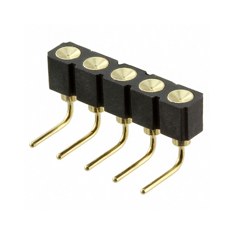 1 pcs : 399-10-105-10-007000 - CONN SPRING TARGET 5POS R/A PCB