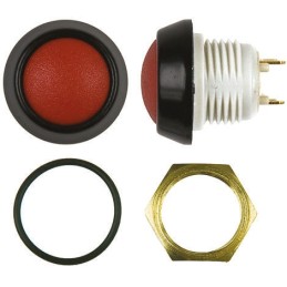 1 pcs - ITW Switches 48 Series Miniature Push Button Switch, Latching, Panel Mount, 13.6mm Cutout, SPST, Clear LED, 48V dc, IP67