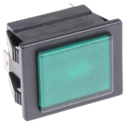 1 pcs - Arcolectric (Bulgin) Ltd Green Neon Panel Mount Indicator, 230V ac, 30 x 22.1mm Mounting Hole Size
