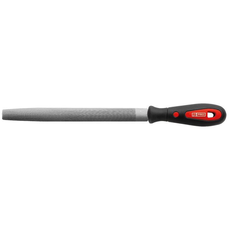 1 pcs - RS PRO 250mm, Second Cut, Half Round Engineers File With Soft-Grip Handle