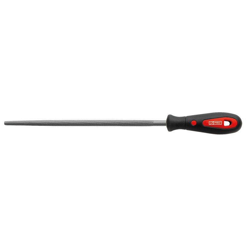 1 pcs - RS PRO 200mm, Second Cut, Round Engineers File With Soft-Grip Handle
