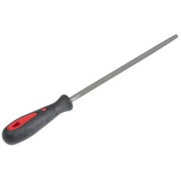 1 pcs - RS PRO 200mm, Second Cut, Round Engineers File With Soft-Grip Handle