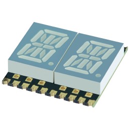 1 pcs - KCPDA04-105 Kingbright 2 Digit 14-Segment LED Display, CA Red 36 mcd RH DP 10.2mm