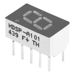 1 pcs - HDSP-A101 Broadcom 7-Segment LED Display, CA Red 3.6 mcd RH DP 7.6mm