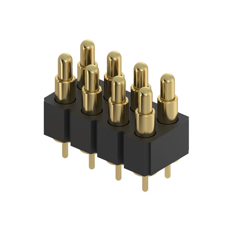 1 pcs : 818-22-008-10-001101 - CONN SPRING PISTON 8POS PCB