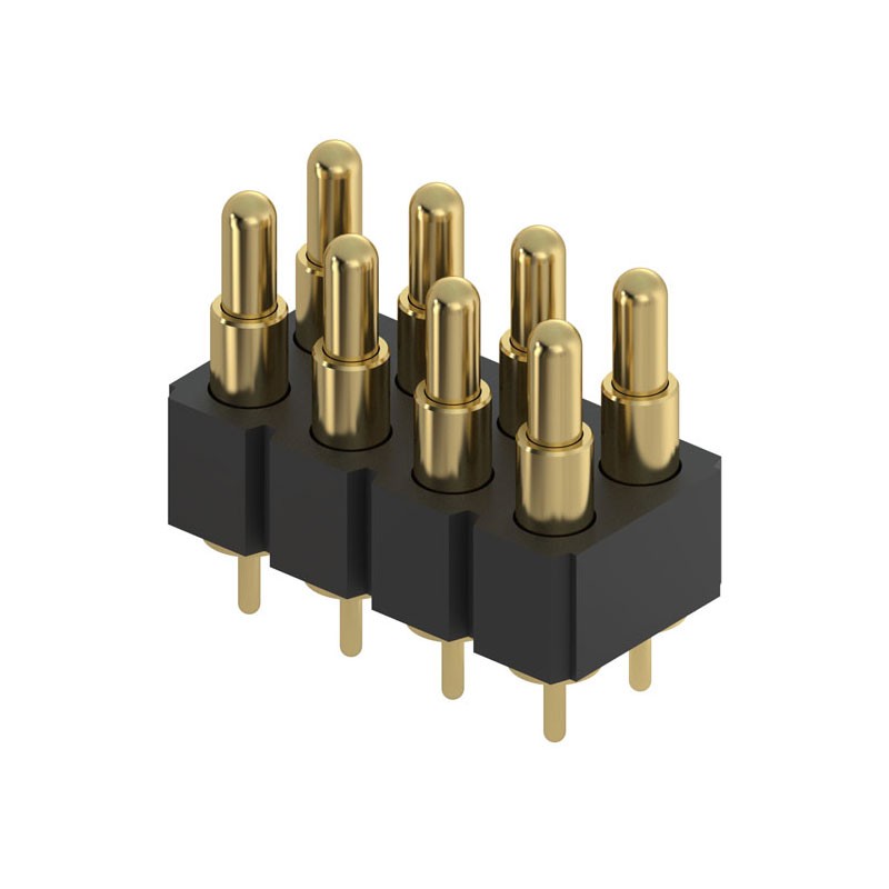 1 pcs : 818-22-008-10-002101 - CONN SPRING PISTON 8POS PCB