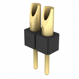 1 pcs : 800-10-002-10-007000 - CONN HDR STRIP SOLDER 2POS GOLD